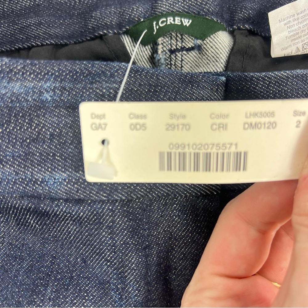 J. Crew Women’s Dark Denim Cuffed Tousers Jeans - Picture 7 of 9